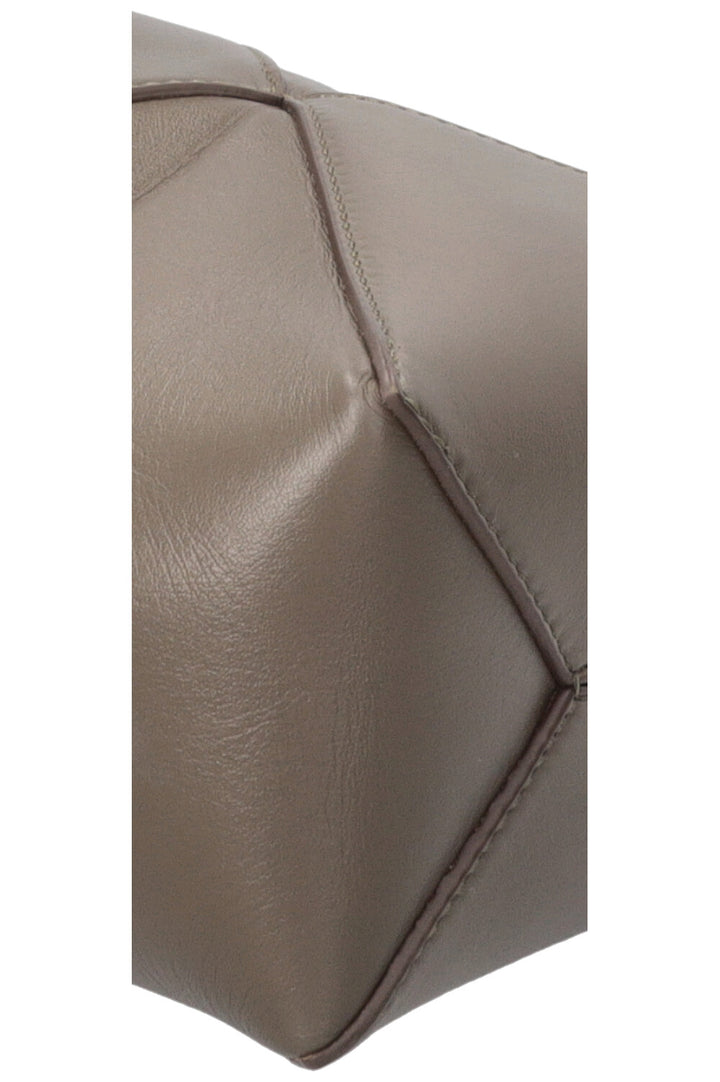 LOEWE Puzzle Fold Bucket Bag in Khaki Leather