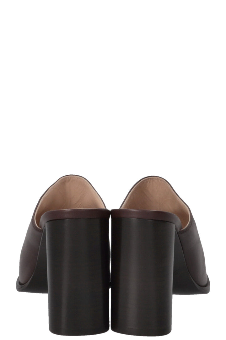 LORO PIANA Alba Mules Leather Brown