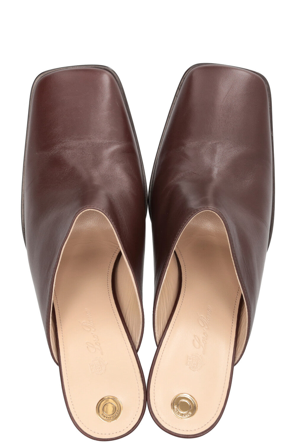 LORO PIANA Alba Mules Leather Brown