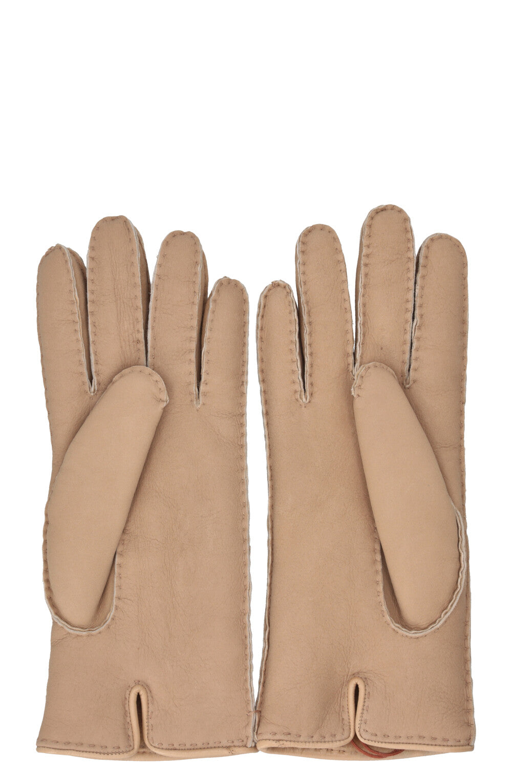 LORO PIANA Elide Gloves Leather Beige