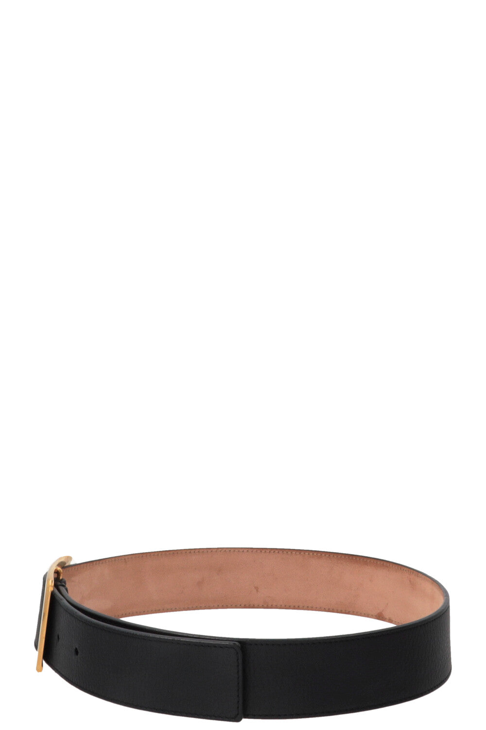 Ceinture LORO PIANA à boucle dorée en cuir bleu marine