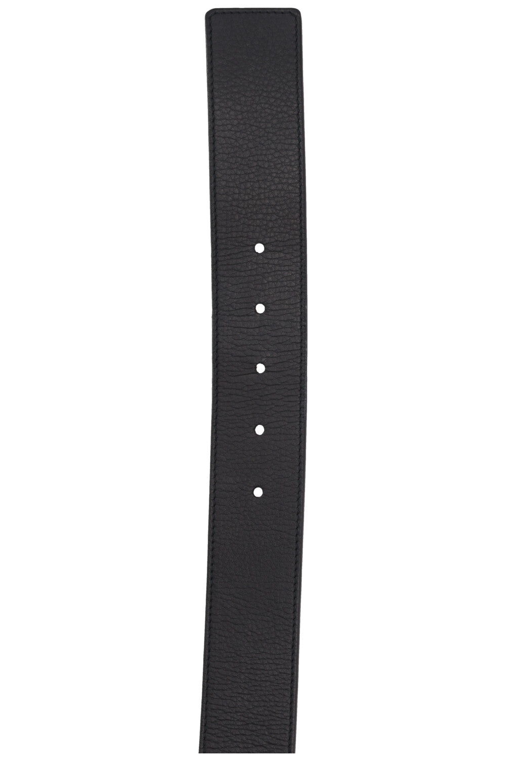 Ceinture LORO PIANA à boucle dorée en cuir bleu marine