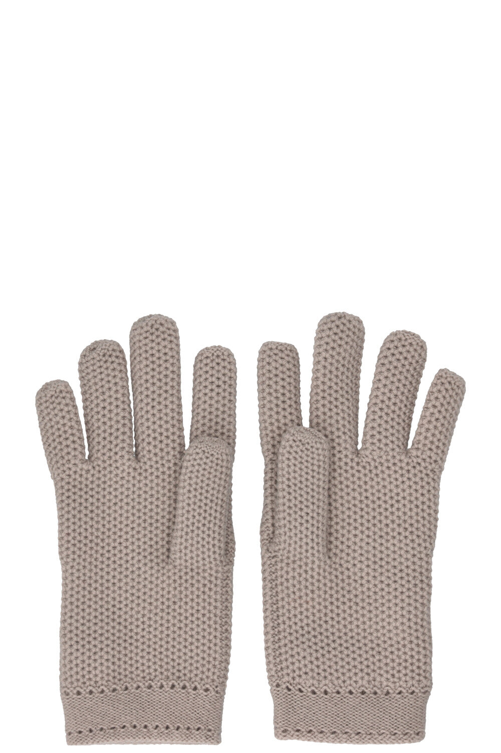 LORO PIANA Knit Gloves Cashmere Beige