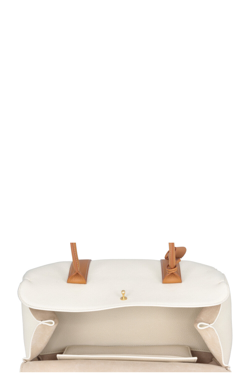 LORO PIANA L32 Loom Bag Calfskin Camel Ivory