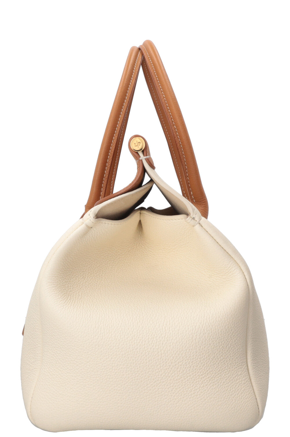 LORO PIANA L32 Loom Bag Calfskin Camel Ivory