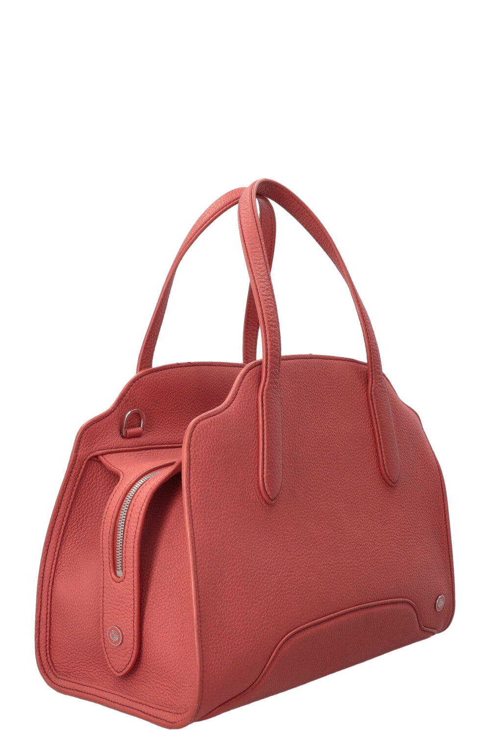LORO PIANA Medium Sesia Tote Bag Leather Coral
