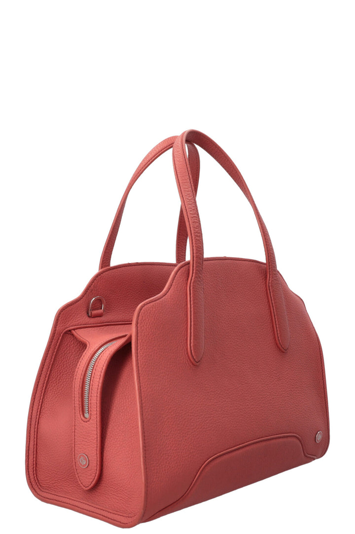 LORO PIANA Medium Sesia Tote Bag Leather Coral