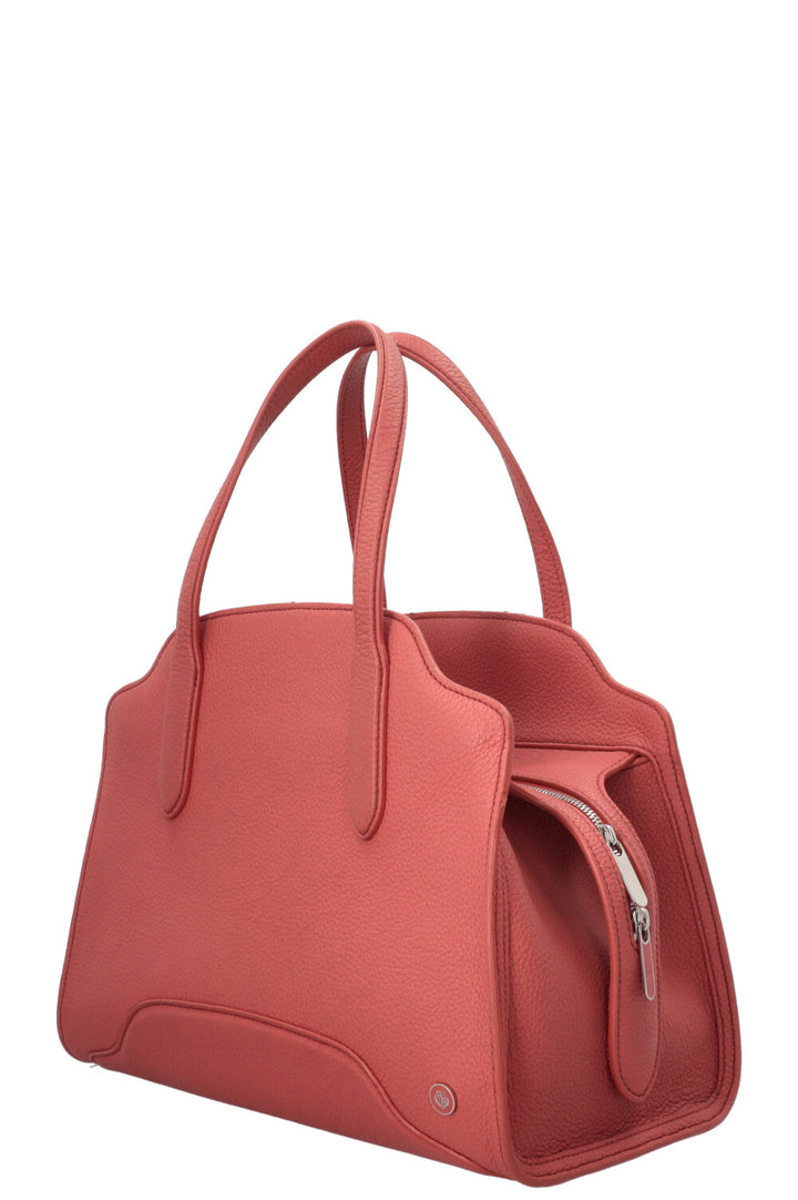 LORO PIANA Medium Sesia Tote Bag Leather Coral