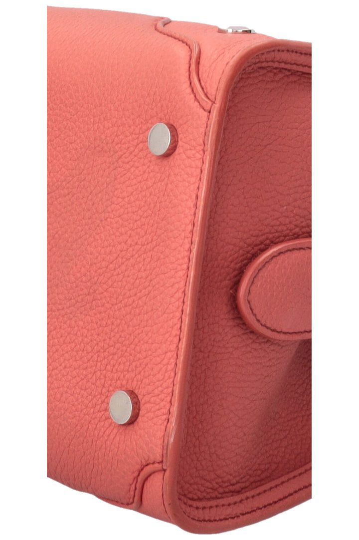 LORO PIANA Medium Sesia Tote Bag Leather Coral
