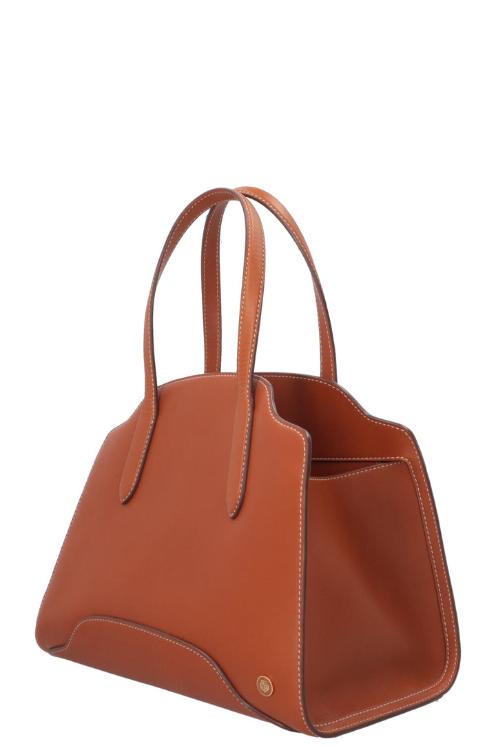 LORO PIANA Medium Sesia Tote Bag Leather Tan
