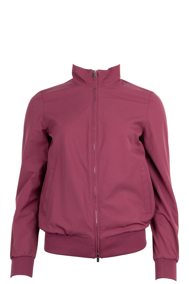 LORO PIANA Reversible Bomber Jacket Leather Pink Purple