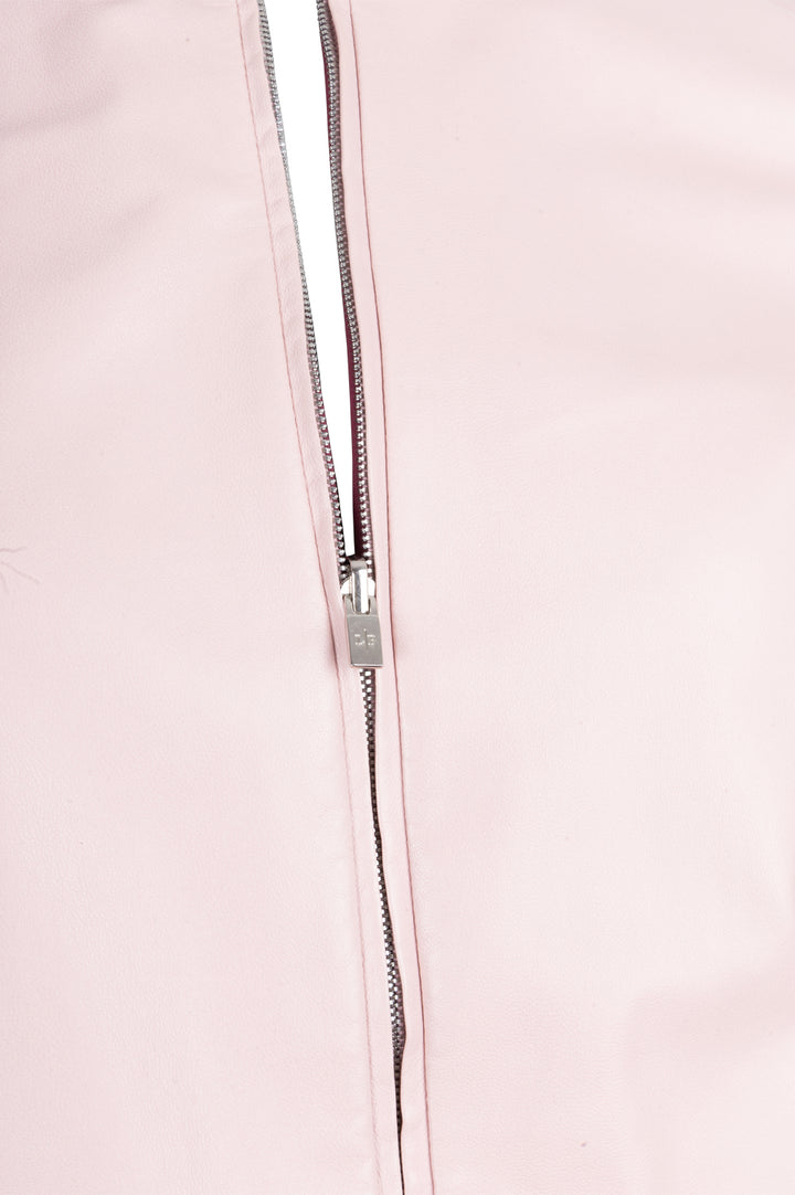 LORO PIANA Reversible Bomber Jacket Leather Pink Purple