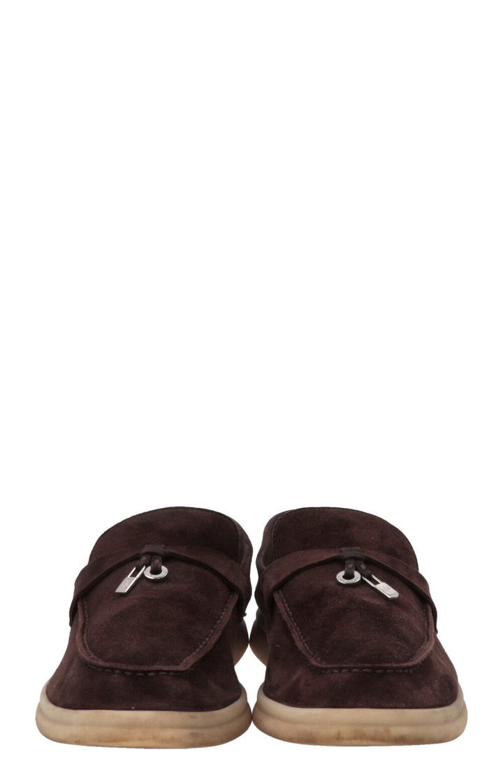 LORO PIANA Summer Charms Walk Suede Brown