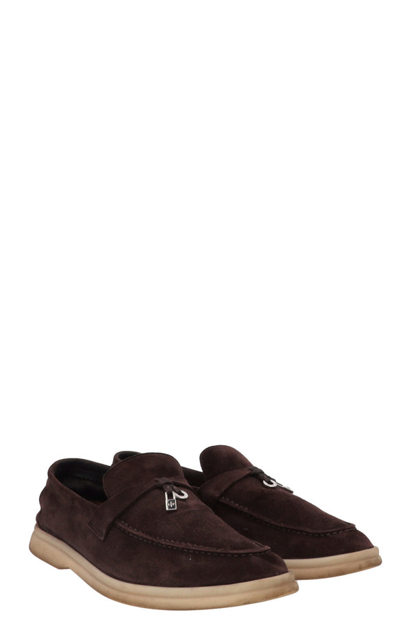 LORO PIANA Mocassins Summer Charms Walk en daim marron