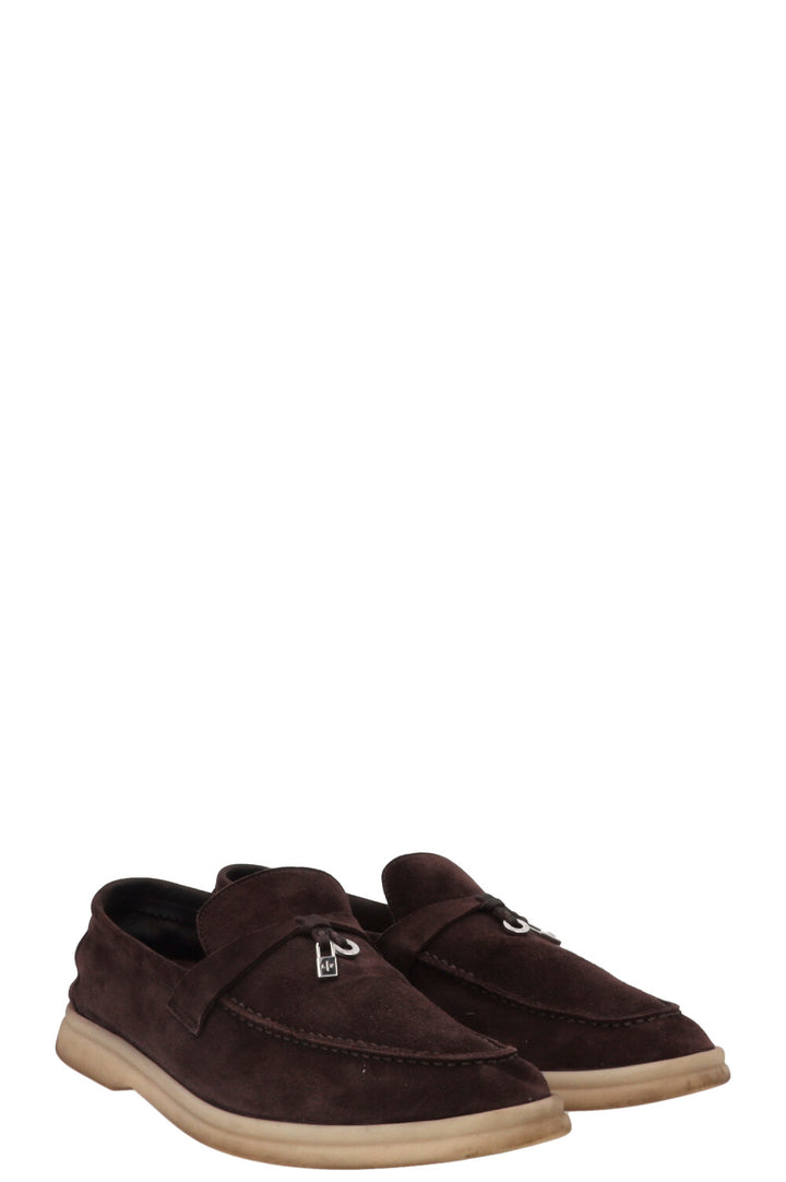 LORO PIANA Summer Charms Walk Suede Brown