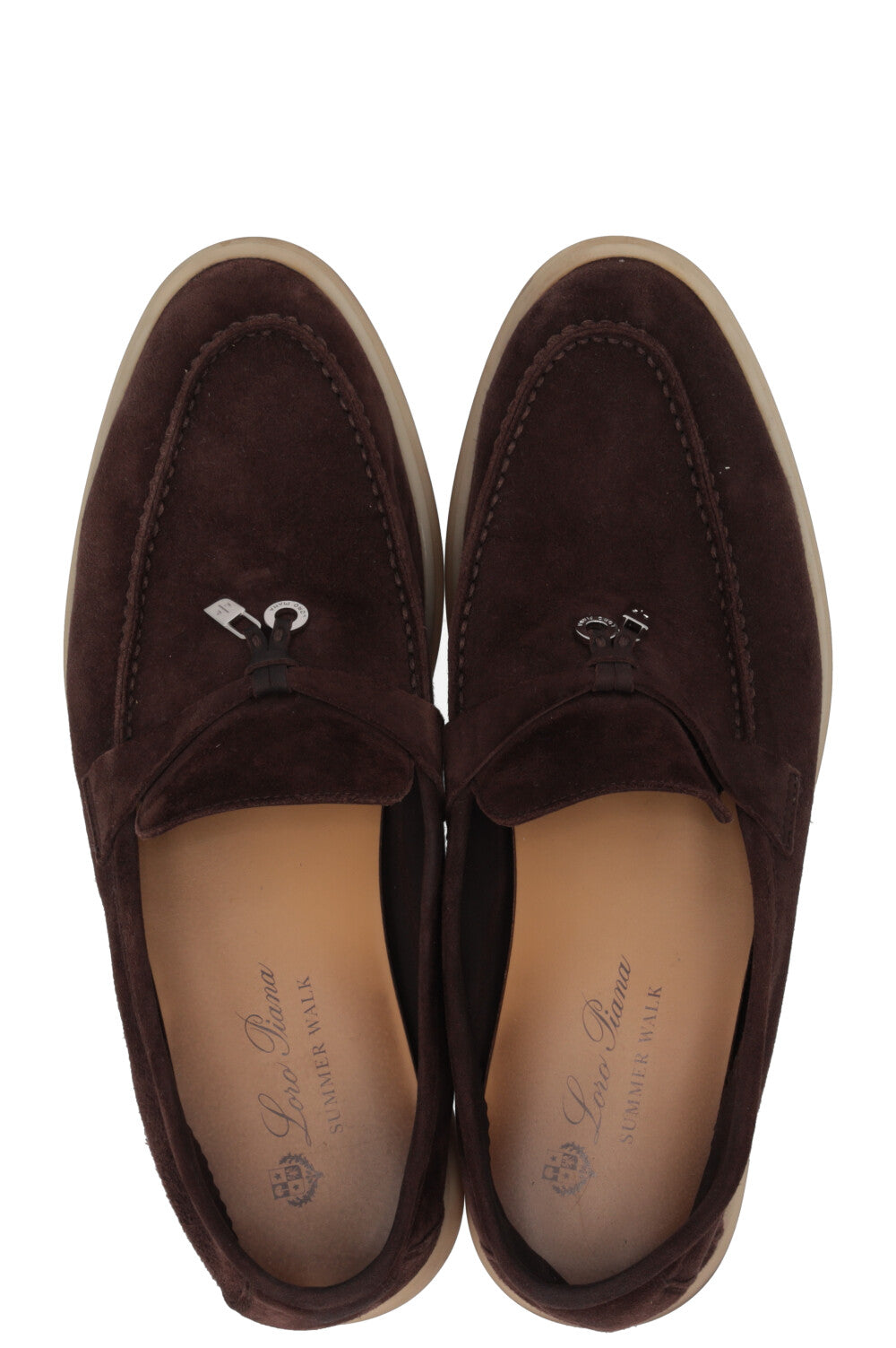 LORO PIANA Summer Charms Walk Suede Brown