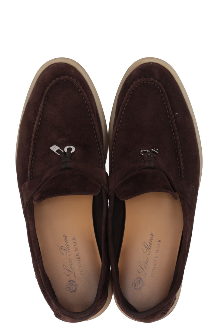 LORO PIANA Summer Charms Walk Suede Brown