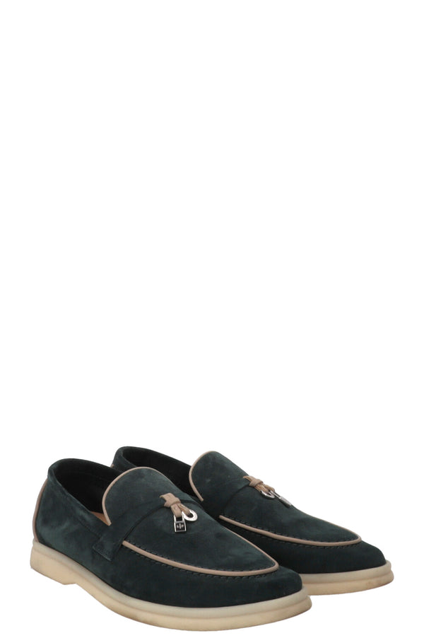 LORO PIANA Summer Charms Walk Suede Green