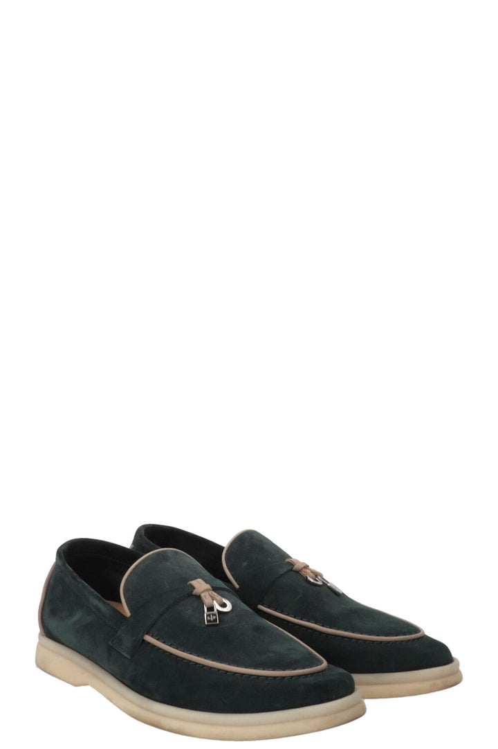 LORO PIANA Summer Charms Walk Suede Green