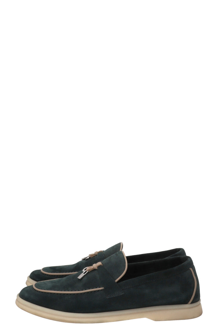 LORO PIANA Summer Charms Walk Suede Green