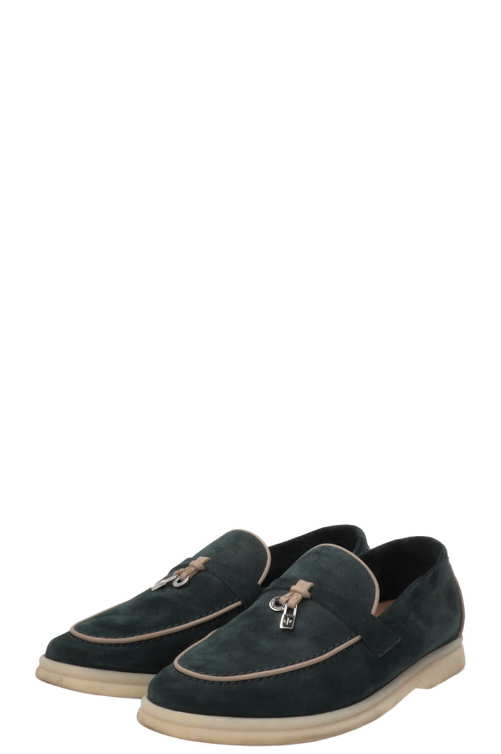 LORO PIANA Summer Charms Walk Suede Green