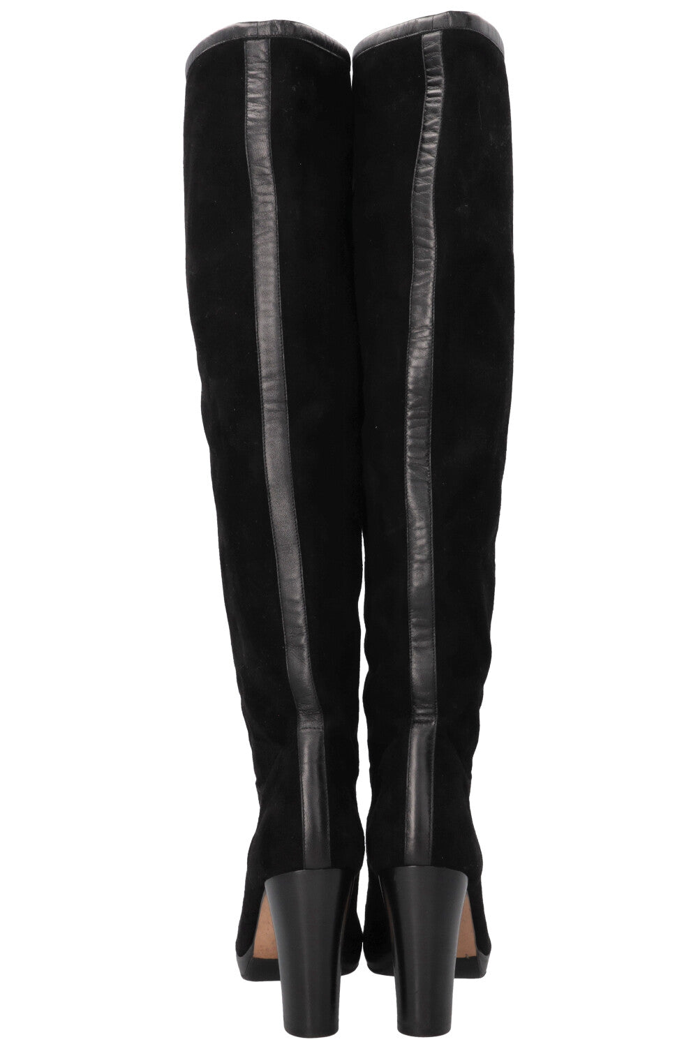 LORO PIANA Thador Knee High Boots Suede Black