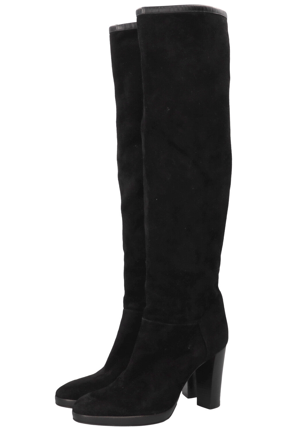 LORO PIANA Thador Knee High Boots Suede Black