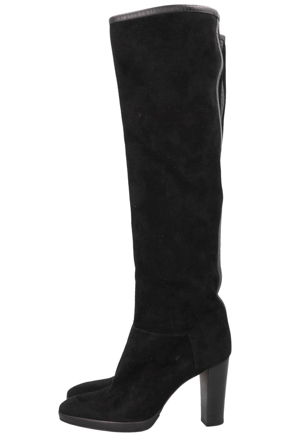 LORO PIANA Thador Knee High Boots Suede Black