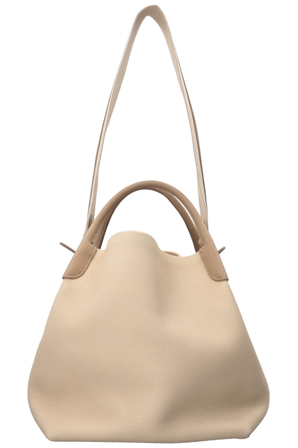 LORO PIANA Sac Bale Grand Modèle Cuir Ivoire