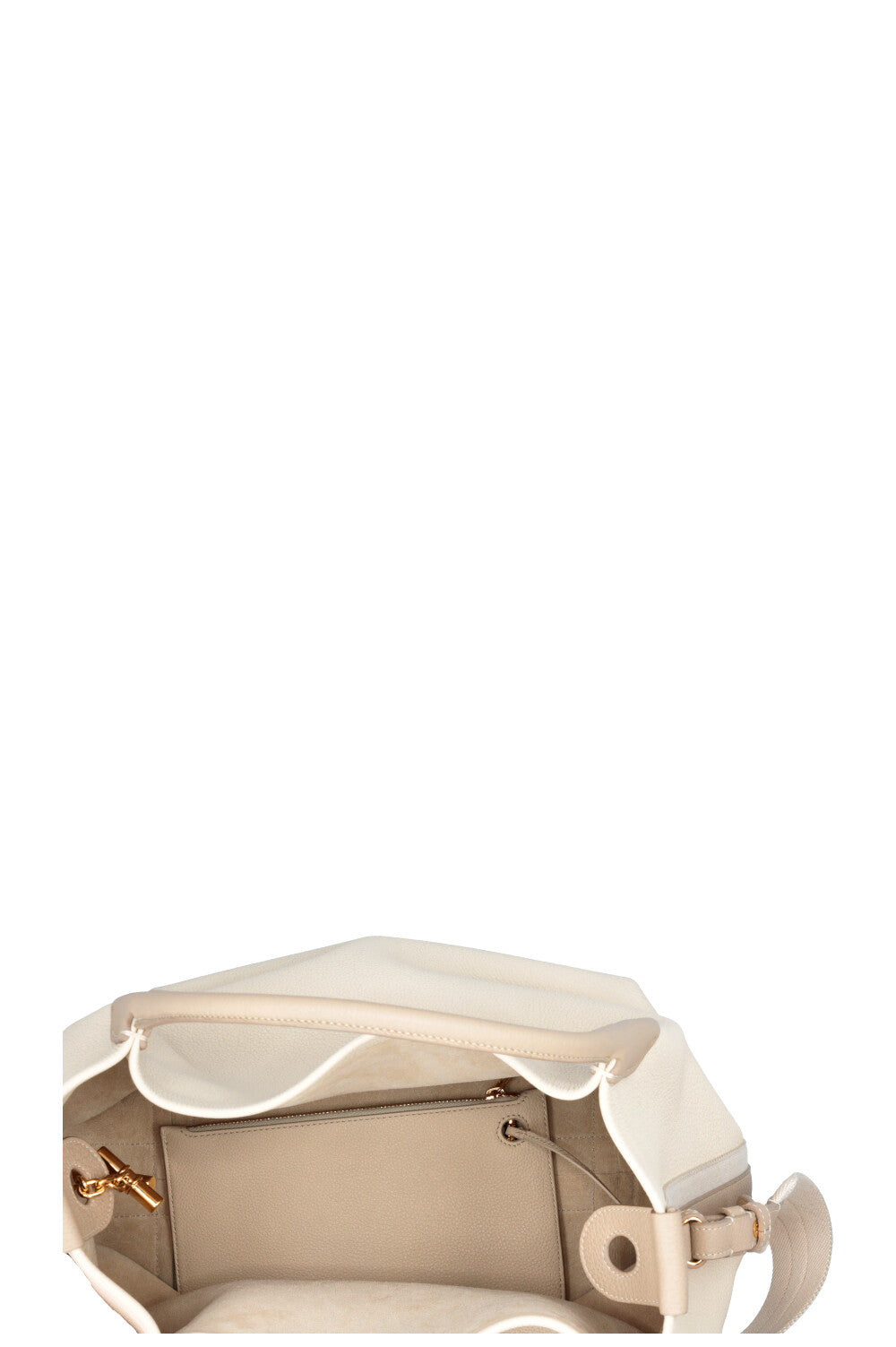 LORO PIANA Bale Bag Large Leather Ivory