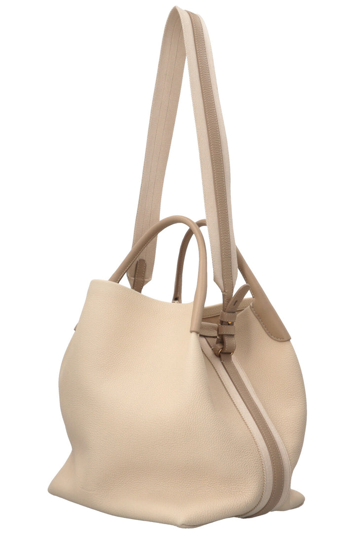 LORO PIANA Bale Bag Large Leather Ivory