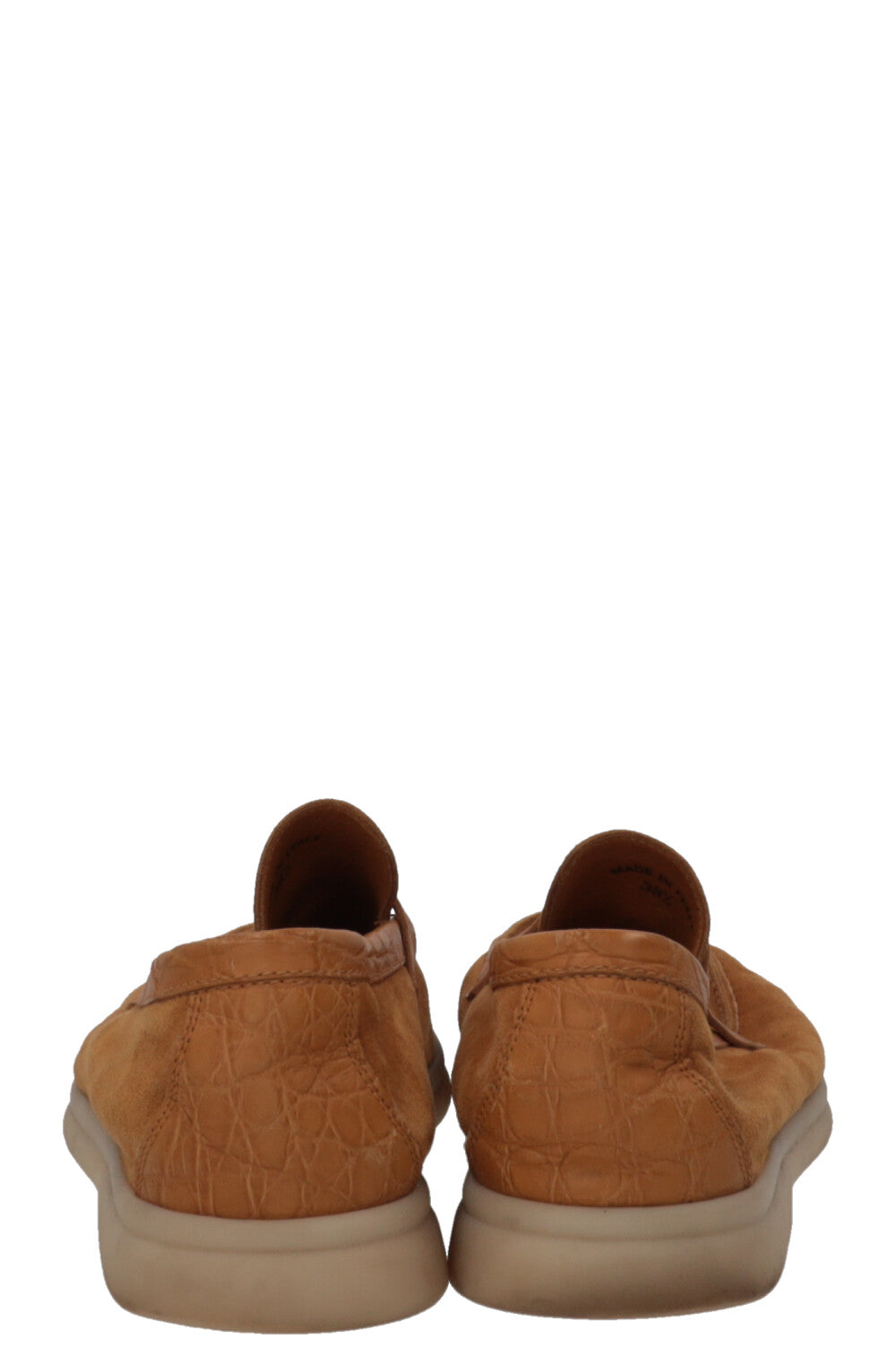 LORO PIANA Summer Charms Walk Daim Crocodile Moutarde