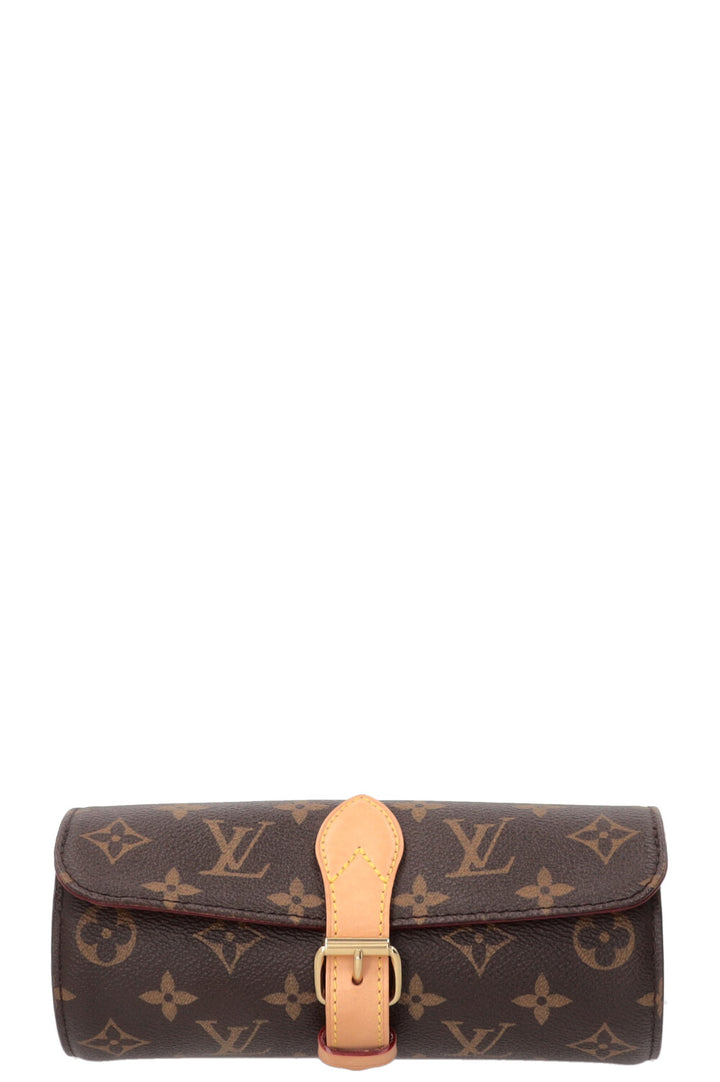 LOUIS VUITTON 3 Watch Case MNG Canvas