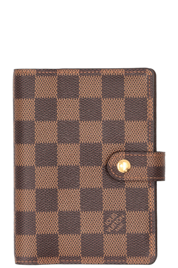 LOUIS VUITTON Couverture d'agenda Toile Damier Ebene