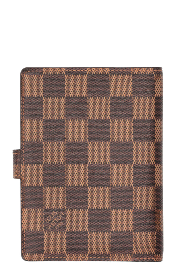 LOUIS VUITTON Couverture d'agenda Toile Damier Ebene