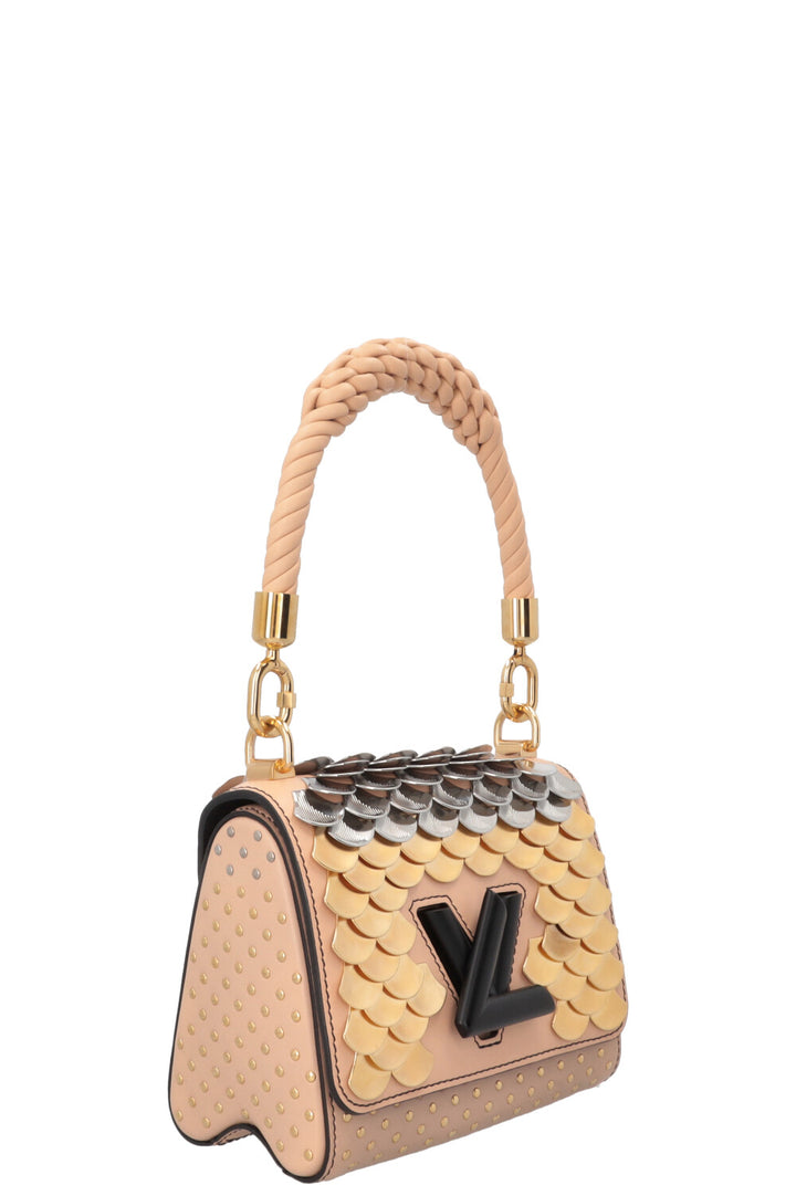 LOUIS VUITTON Braided Handle Twist Special Edition Bag Nude