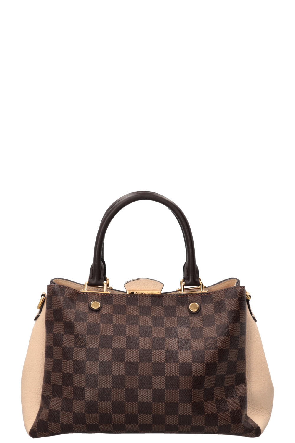 LOUIS VUITTON Brittany Satchel Canvas Damier Ebene