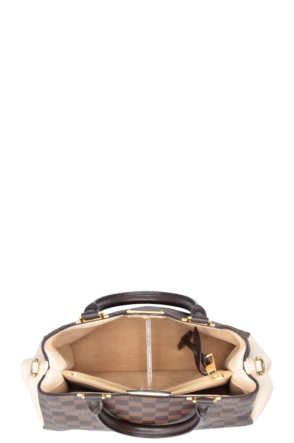 LOUIS VUITTON Brittany Satchel Canvas Damier Ebene