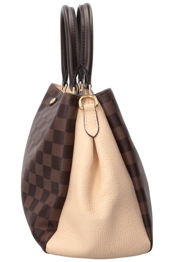 LOUIS VUITTON Brittany Satchel Canvas Damier Ebene