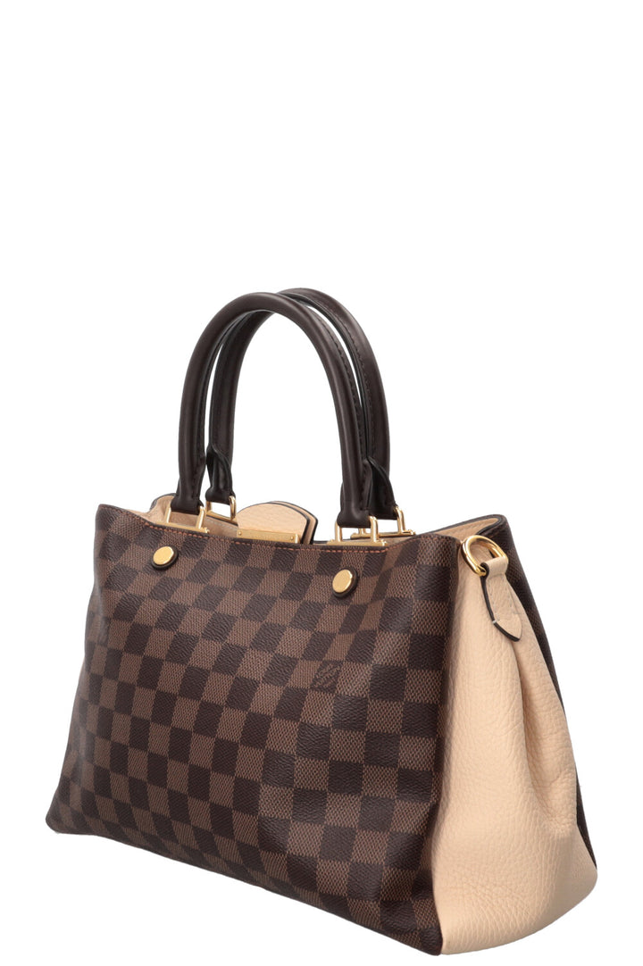 LOUIS VUITTON Brittany Satchel Canvas Damier Ebene