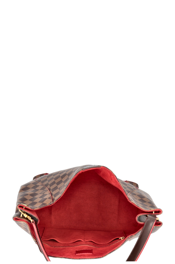 LOUIS VUITTON Caissa Hobo Bag Canvas Damier Ebene