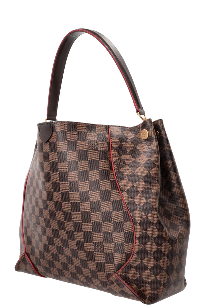 LOUIS VUITTON Caissa Hobo Bag Canvas Damier Ebene
