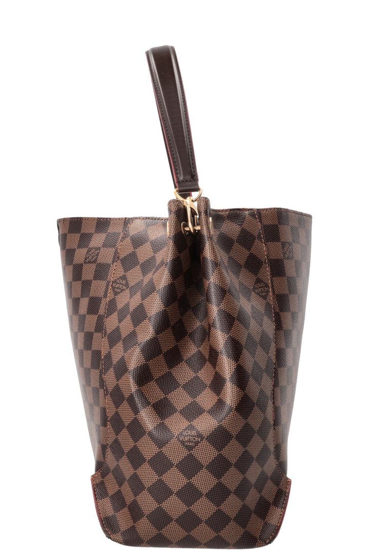 LOUIS VUITTON Caissa Hobo Bag Canvas Damier Ebene