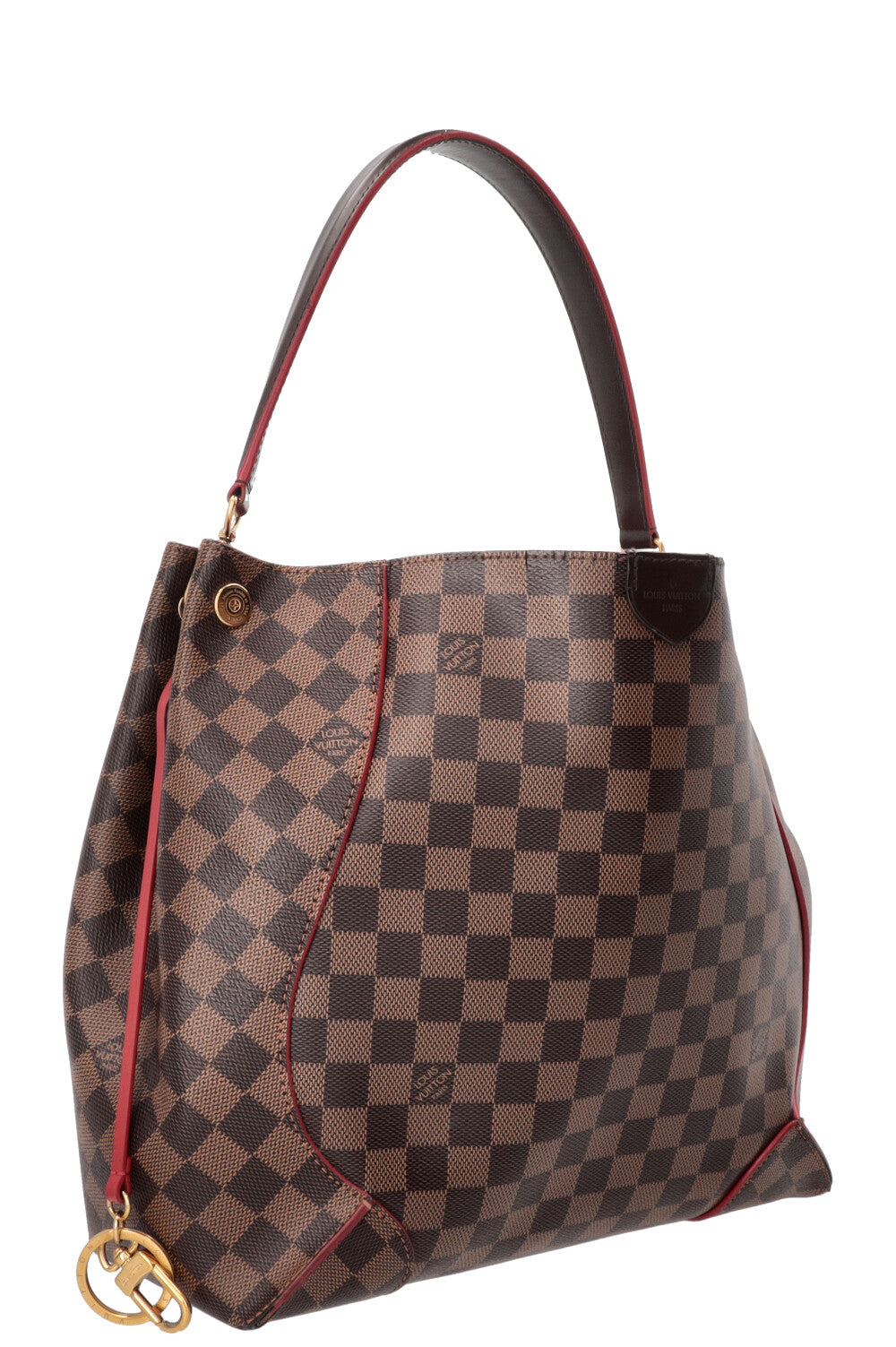 LOUIS VUITTON Caissa Hobo Bag Canvas Damier Ebene