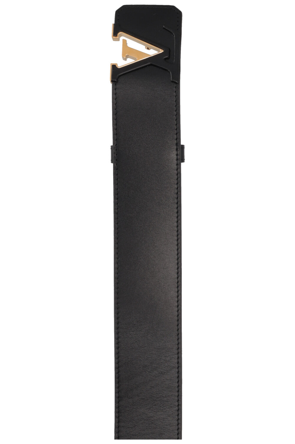 LOUIS VUITTON Capucine Initials LV Belt Leather Black