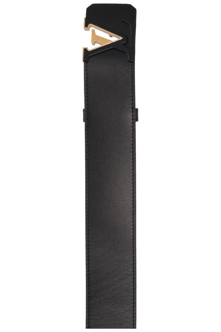LOUIS VUITTON Capucine Initials LV Belt Leather Black