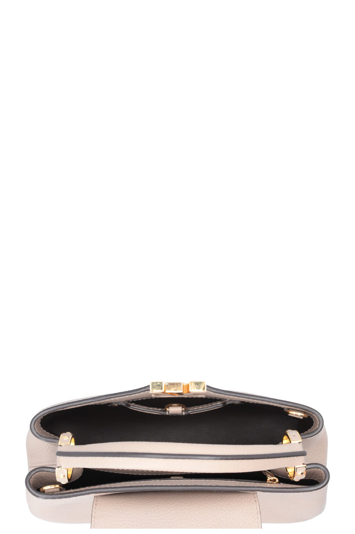 LOUIS VUITTON Capucines BB Bag Leather Galet Grey