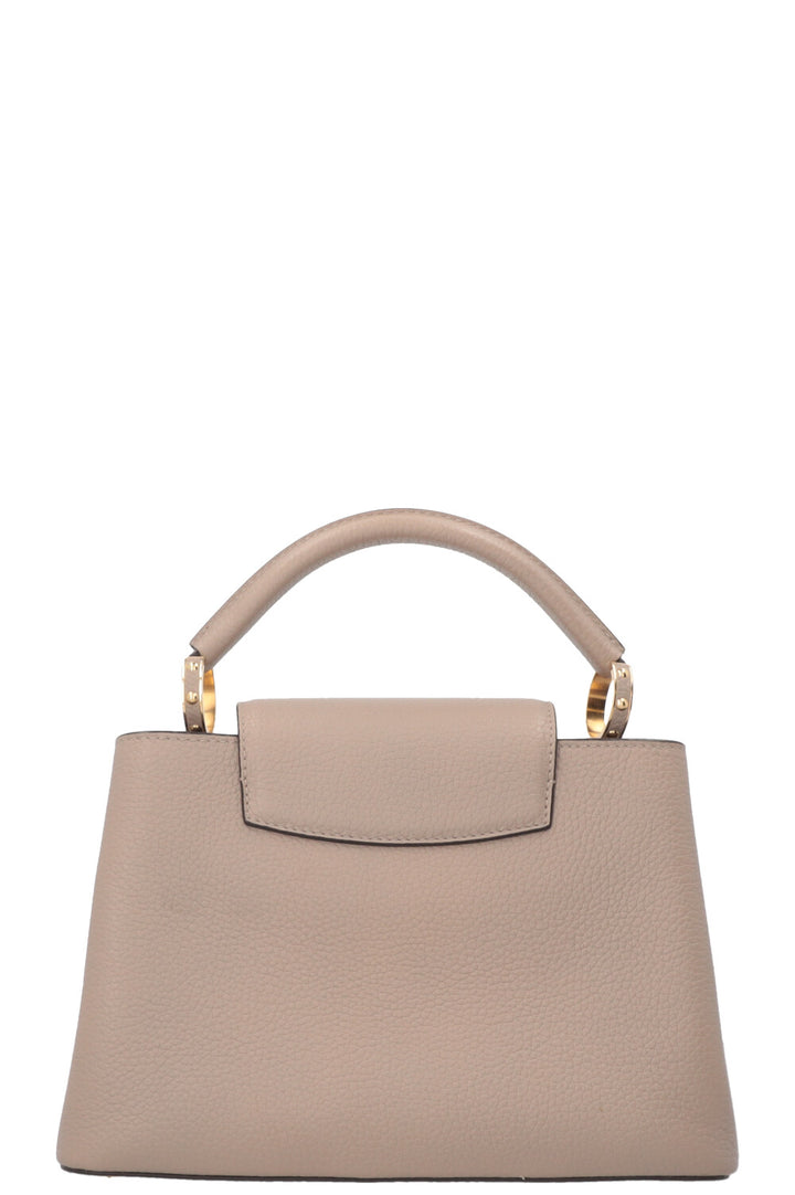LOUIS VUITTON Capucines BB Bag Leather Galet Grey