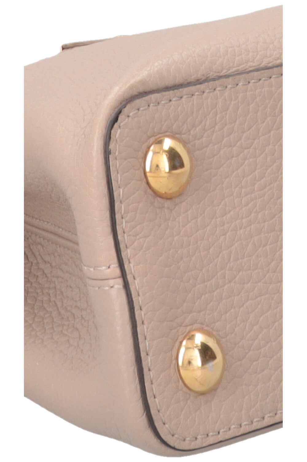 LOUIS VUITTON Capucines BB Bag Leather Galet Grey