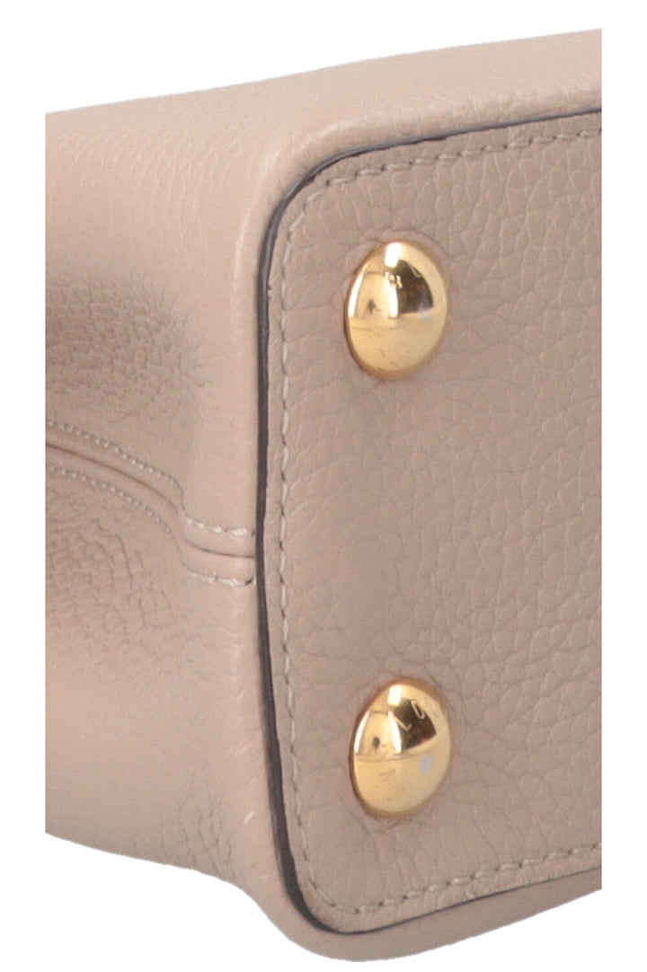 LOUIS VUITTON Capucines BB Bag Leather Galet Grey